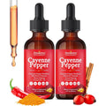 Valleylux Oxiventra Cayenne Pepper Drops front view bottle for metabolism support.