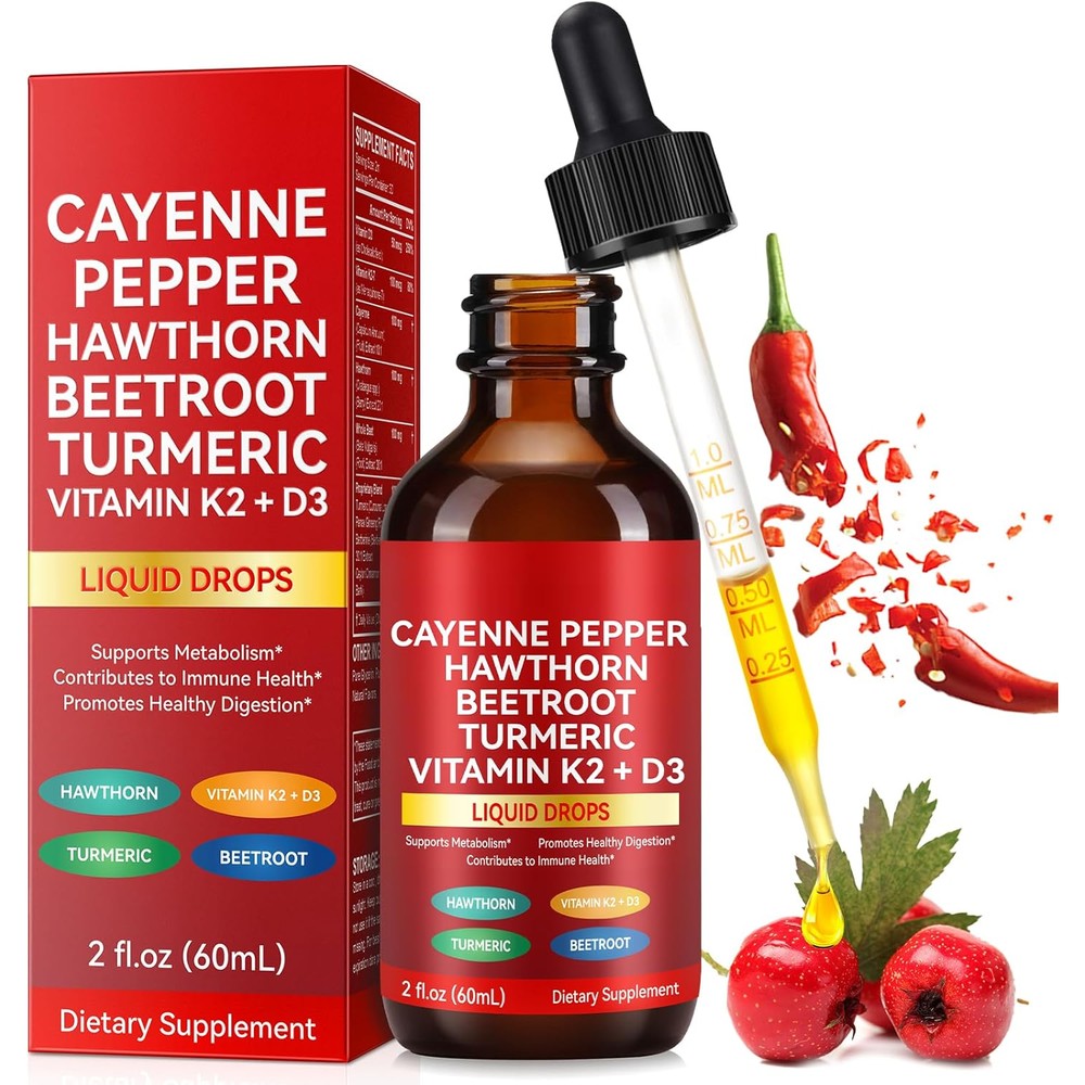 Maani Essence Ruduwu Cayenne Pepper Drops front view bottle for cardiovascular support
