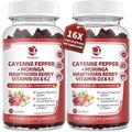 Lukaree 16-in-1 Cayenne Pepper Gummies front view bottle for circulation support