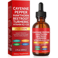 WHLH & WELL-BEING Cayenne Pepper Drops front view bottle for metabolism support.