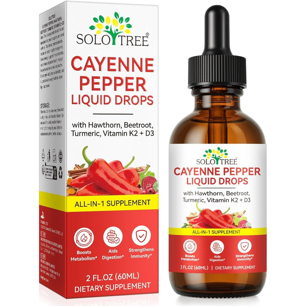 Newseel Cayenne Pepper Liquid Drops front view bottle for metabolism support