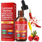 Onznoz Cayenne Pepper Drops Liquid Supplement front view for cardiovascular support