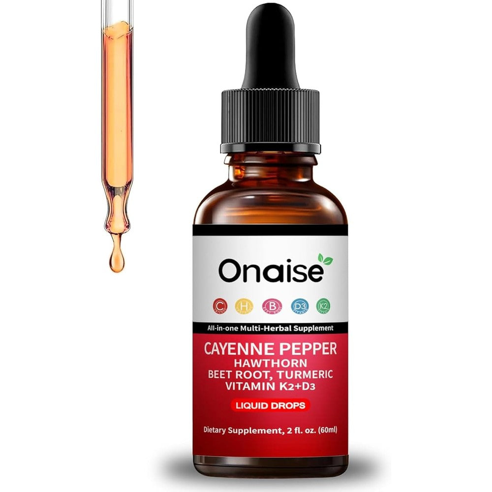 ONAISE Cayenne Pepper Liquid Drops front view bottle for healthy blood circulation