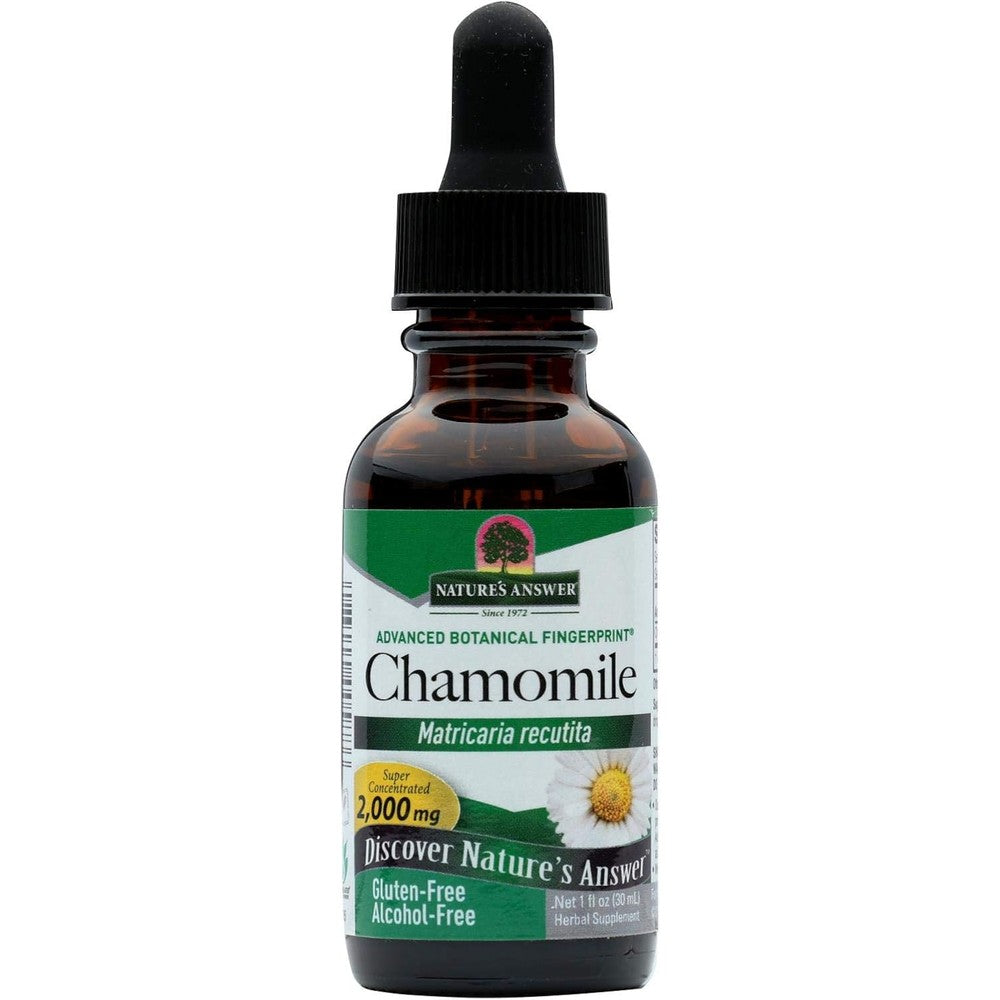 Nature's Answer Chamomile Liquid Extract front view authentic herbal supplement