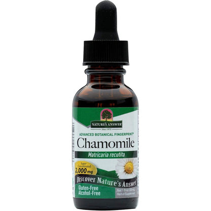 Nature's Answer Chamomile Liquid Extract front view authentic herbal supplement