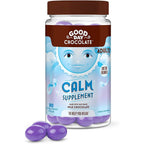 Good Day Chocolate Natural Calming Supplement for Adults 80 pieces front bottle view
