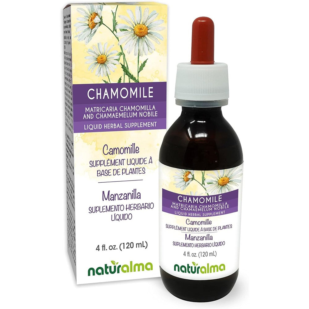 Naturalma German and Roman Chamomile Tincture front view bottle for natural relaxation