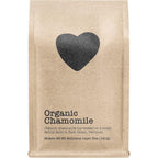Harts of America Organic Chamomile Tea 5 Ounce pouch front view showing organic loose leaf herbal tea packaging.