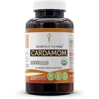 Secrets of the Tribe Cardamom USDA Organic Capsules front bottle view for digestive support