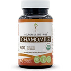 Secrets of the Tribe Chamomile USDA Organic 60 capsules front view bottle for natural relaxation.