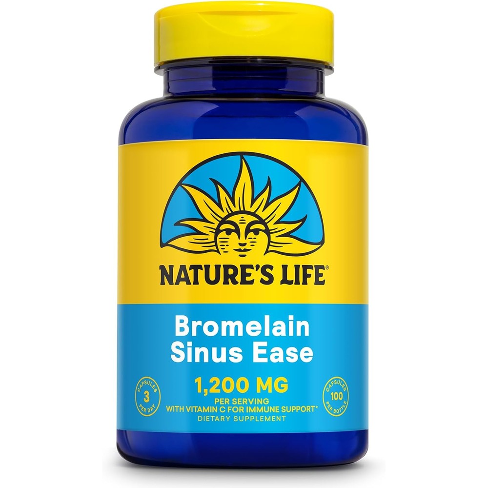 Nature’s Life Bromelain Sinus Ease 1200mg capsules
