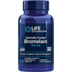 Life Extension Specially Coated Bromelain front bottle view supplement packaging