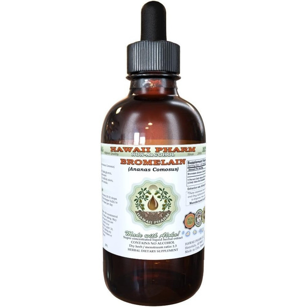 Hawaii Pharm Bromelain Alcohol Free Liquid Extract bottle front view