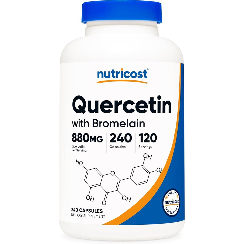 Nutricost Quercetin 880mg with Bromelain bottle front view