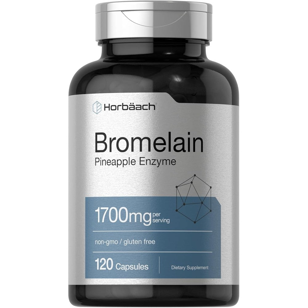 Horbäach Bromelain 1700 mg 120 Capsules front view