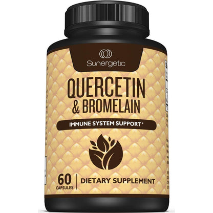 Sunergetic Quercetin with Bromelain 60 capsules front view