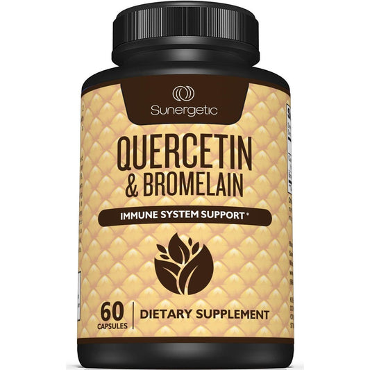 Sunergetic Quercetin with Bromelain 60 capsules front view