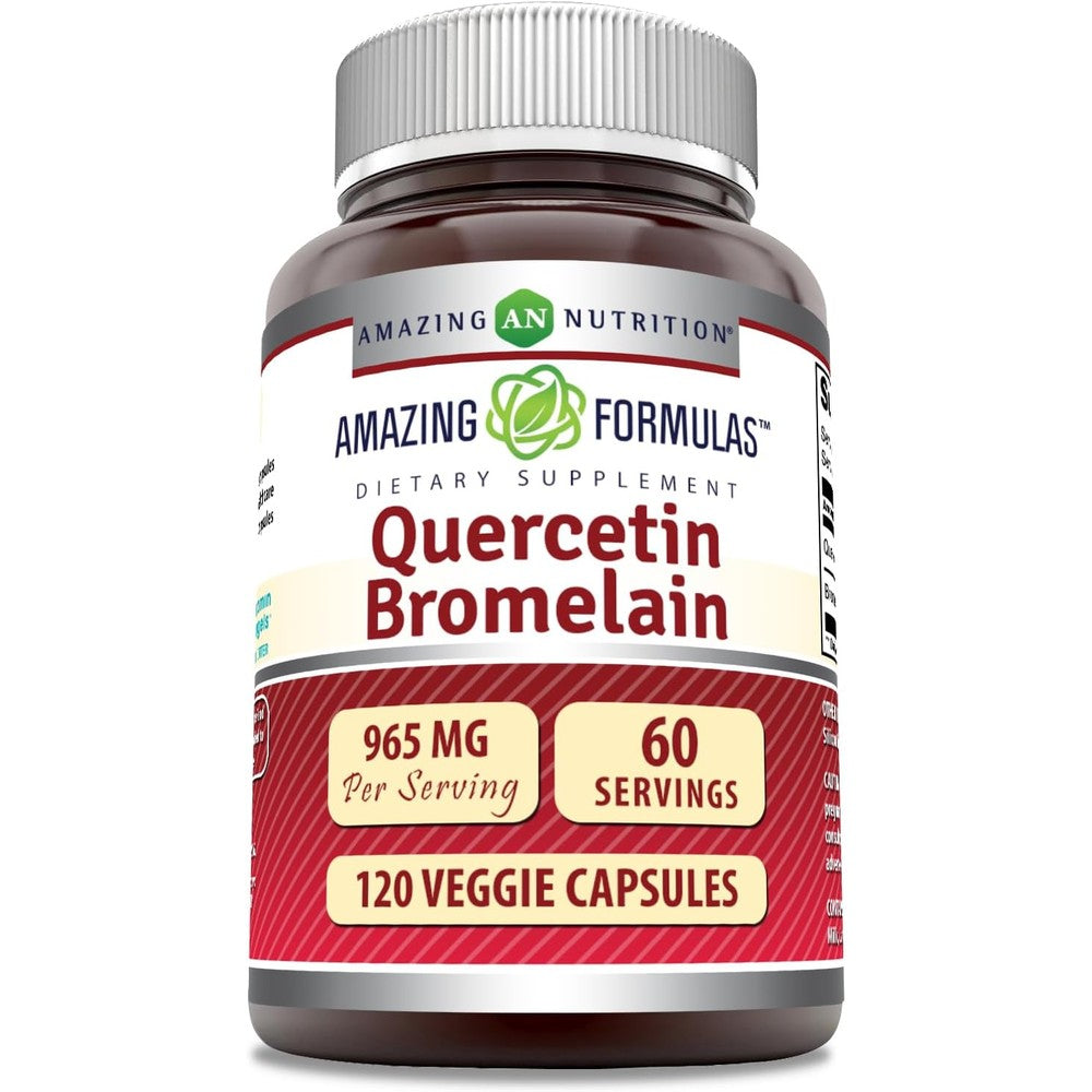Amazing Nutrition Quercetin 800mg with Bromelain front label view