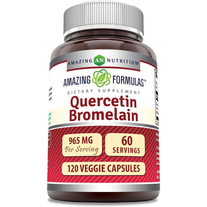 Amazing Nutrition Quercetin 800mg with Bromelain front label view