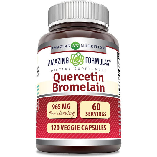Amazing Nutrition Quercetin 800mg with Bromelain front label view