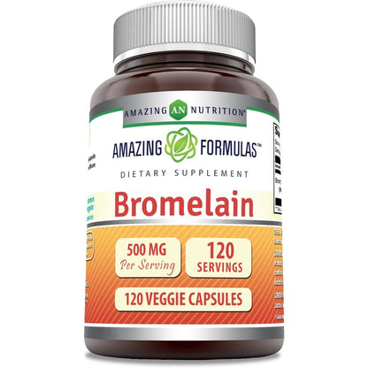 Amazing Nutrition Bromelain 500mg front view bottle