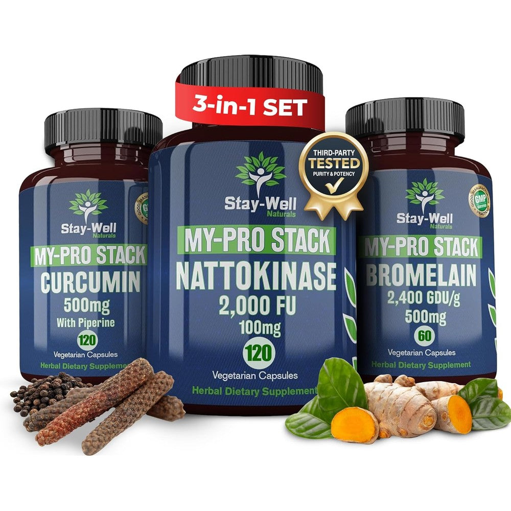 Stay-Well Naturals triple enzyme bundle front view