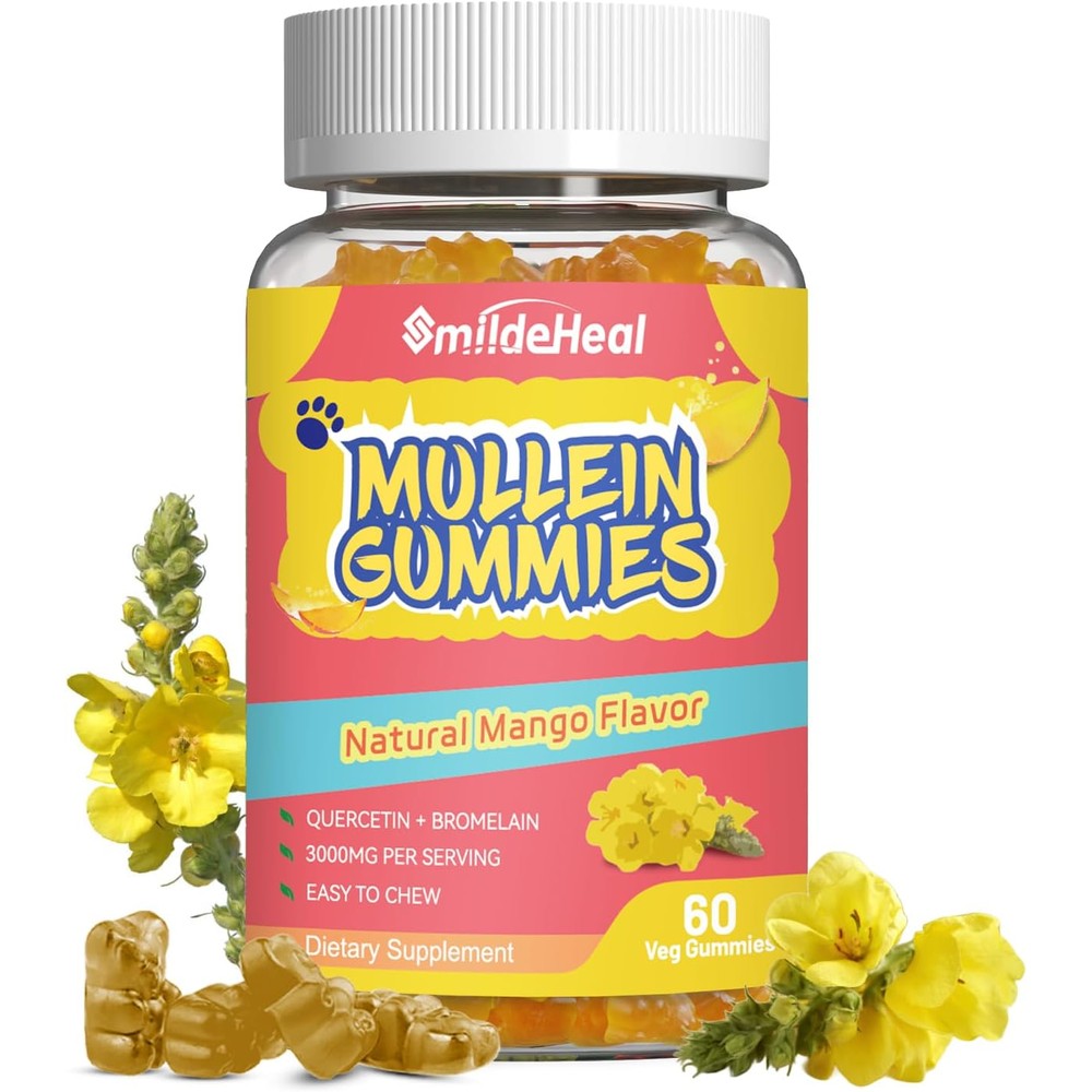 SmildeHeal Mullein Gummies 3000mg front view