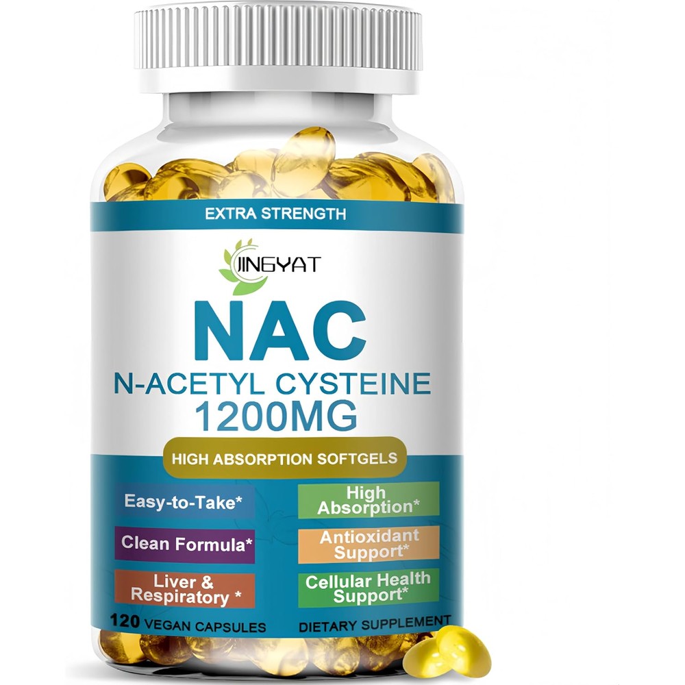SAN Jingyat NAC 1200mg softgels front view for immune support
