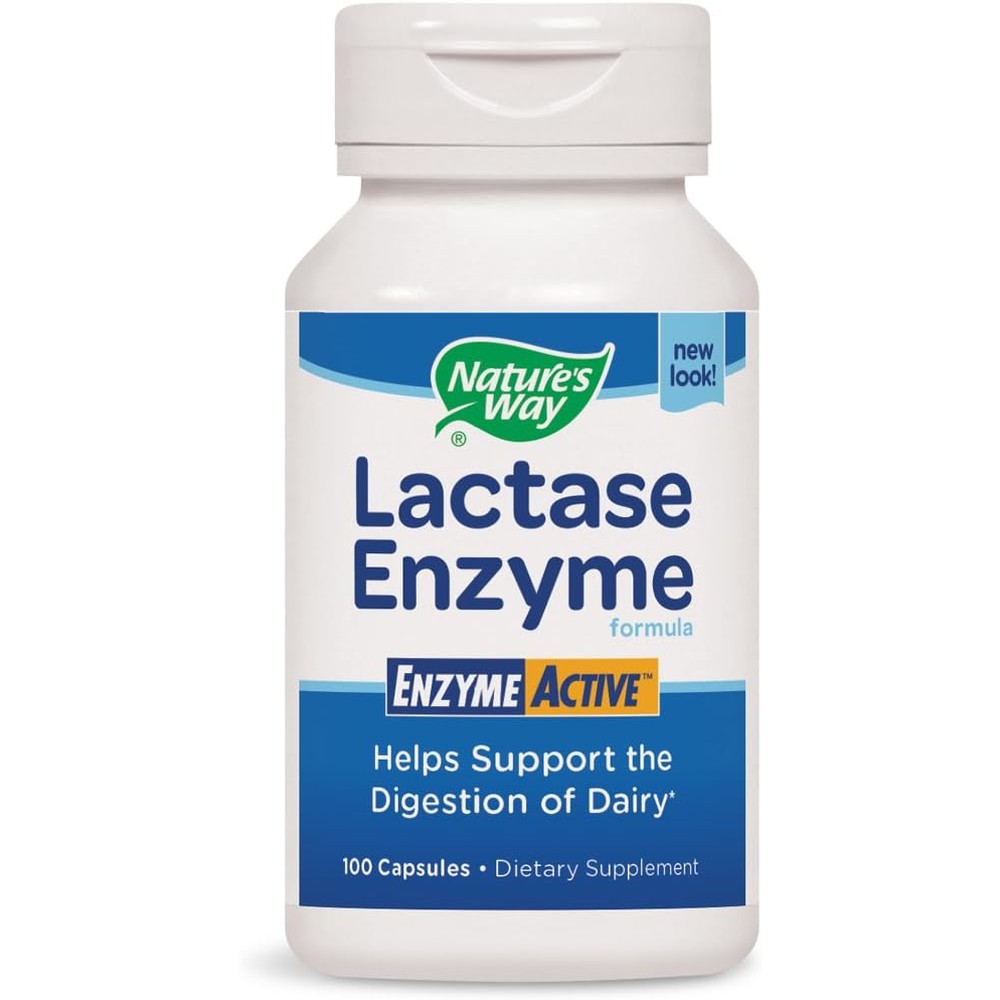 Nature's Way Lactase Enzyme Formula 200 Capsules front view authentic digestive supplement