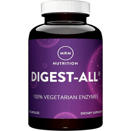 MRM Nutrition Digest-All Digestive Enzymes 100 vegetarian capsules front bottle view