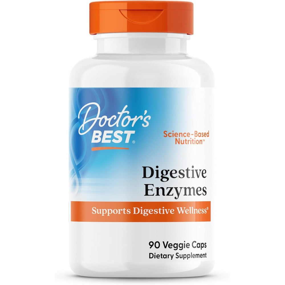 Doctor's Best digestive enzymes front view bottle
