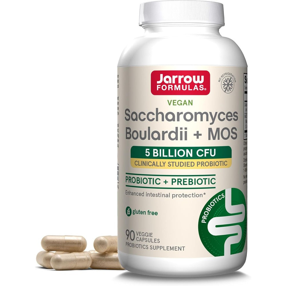 Jarrow Formulas Saccharomyces Boulardii MOS 90 Veggie Capsules front view