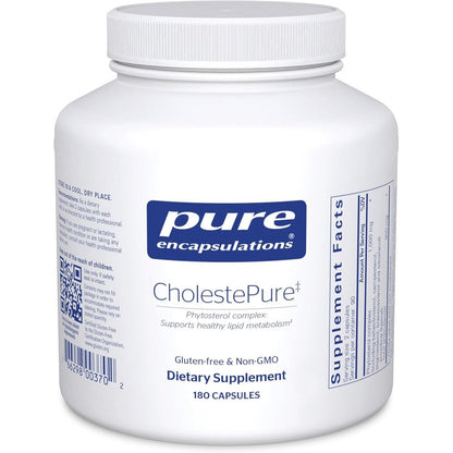 Pure Encapsulations CholestePure 180 Capsules front view bottle for healthy lipid metabolism support