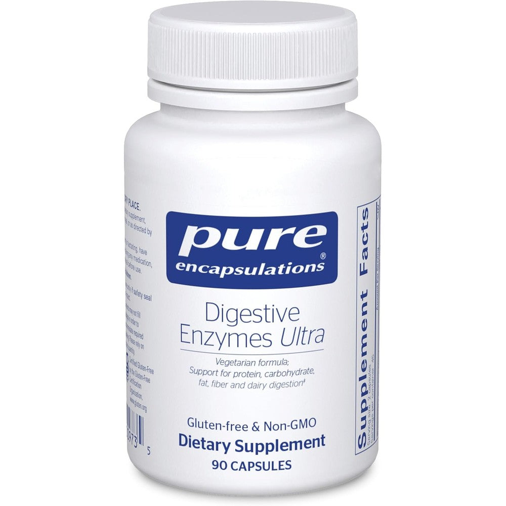 Pure Encapsulations Digestive Enzymes Ultra 90 Capsules front view bottle