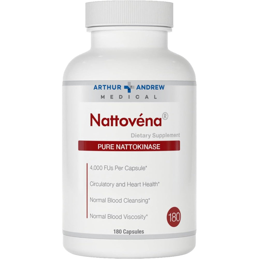 Arthur Andrew Medical Nattovena Pure Nattokinase front view bottle packaging