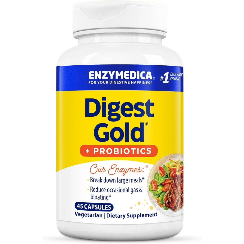 Enzymedica Digest Gold Plus Probiotics front view bottle packaging
