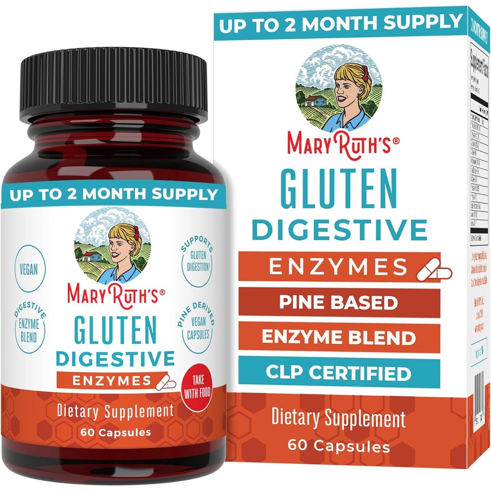 Maryruth's gluten digestive enzymes front view bottle
