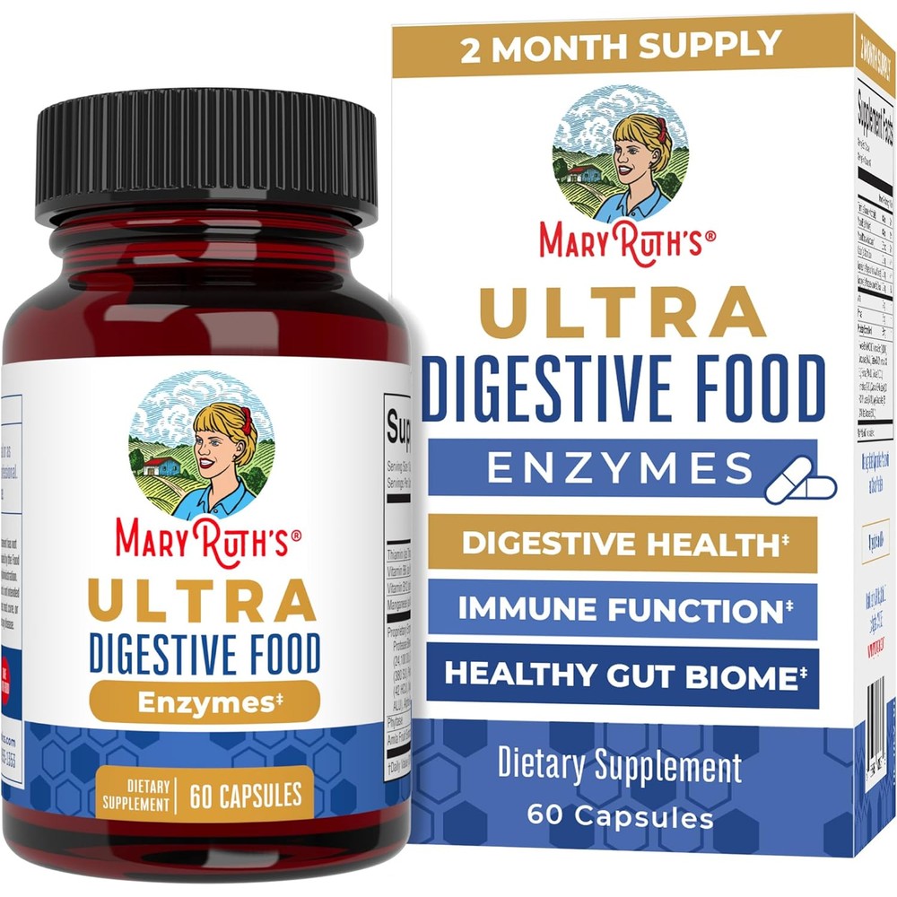 MaryRuth Organics Ultra Digestive Enzymes bottle front view