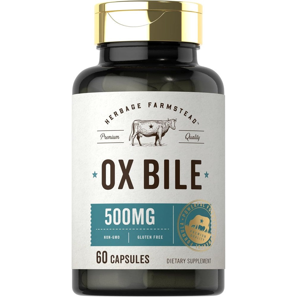 Carlyle ox bile supplement bottle front view digestive support