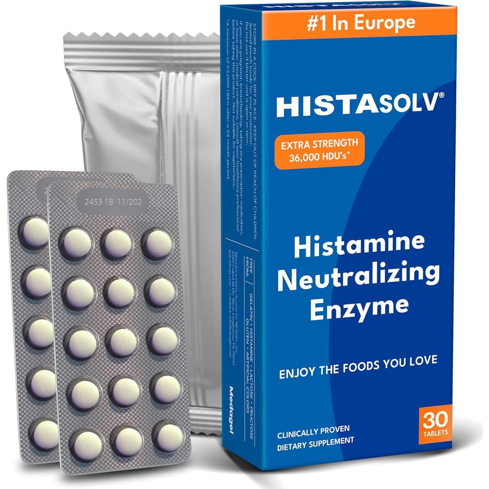 Medagel Histasolv Extra Strength DAO Enzyme front box view supplement