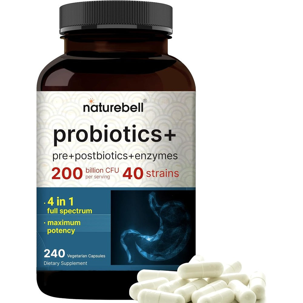 NatureBell Probiotic 200 Billion CFU front view bottle package