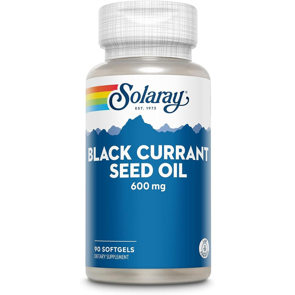 Solaray Black Currant Seed Oil bottle front view supplement