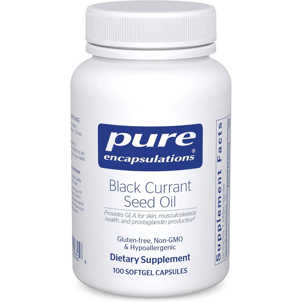 Pure Encapsulations Black Currant Seed Oil front view bottle