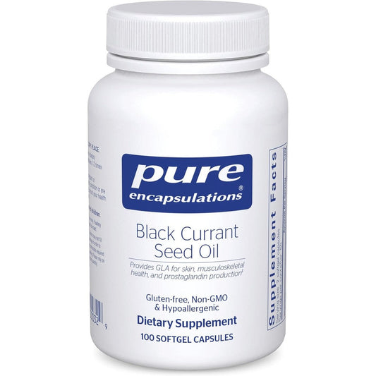 Pure Encapsulations Black Currant Seed Oil 100 Softgels bottle front view