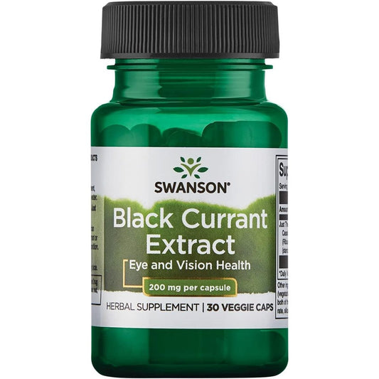Swanson Black Currant Extract 200mg front bottle view for eye health