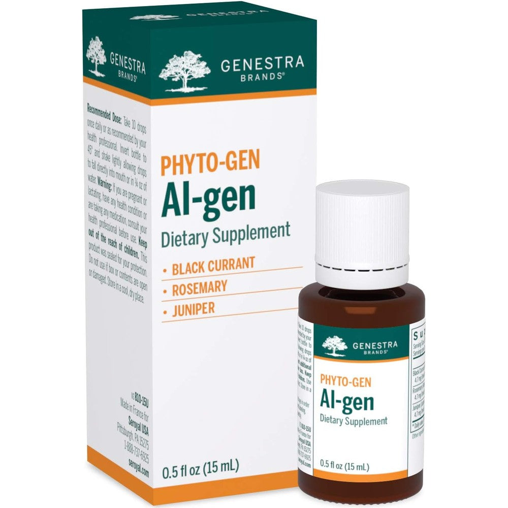 Genestra Brands Al-Gen herbal supplement bottle front view