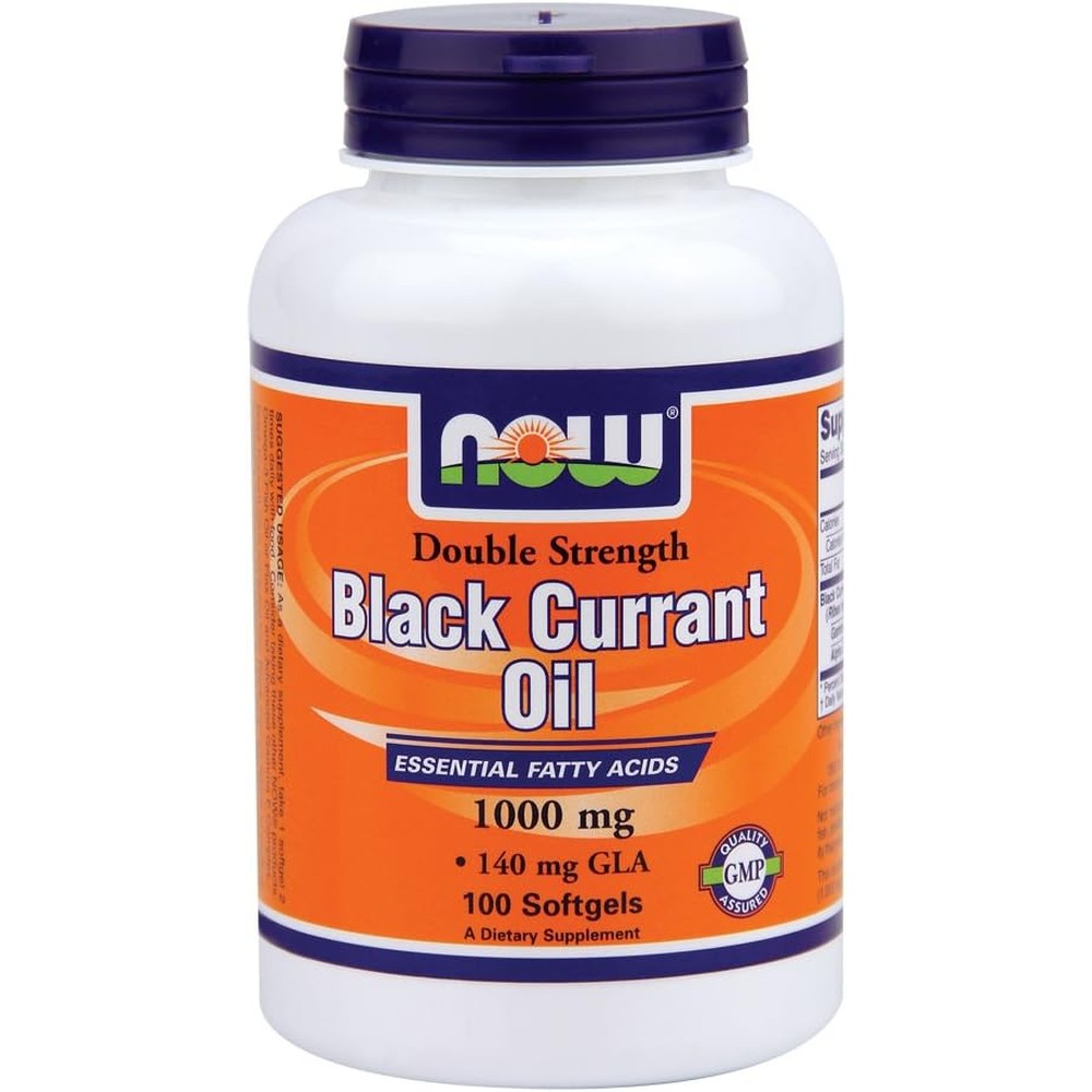 Now Foods Black Currant Oil 1000mg 100 Softgels bottle front view
