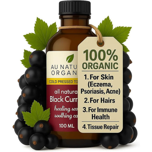 Au Natural Organics Black Currant Seed Oil 100ml bottle front view