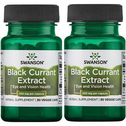 Swanson Black Currant Extract 200mg front view bottle packaging
