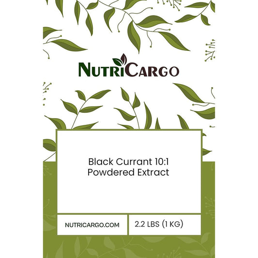 NutriCargo Black Currant 10:1 Powdered Extract 2.2 lb bulk bag front view